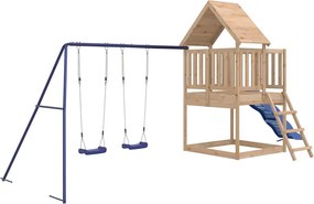 vidaXL tömör fenyőfa kültéri játszószett