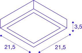 SLV SENSER 1004705 Süllyesztett mennyezeti lámpa 1x15W/LED 4000K 1240LM IP20