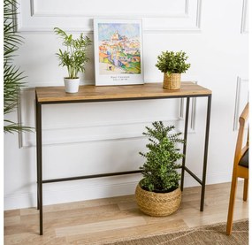 Konzolos asztal CANVAS 80x100 cm fenyő atlantic/fekete