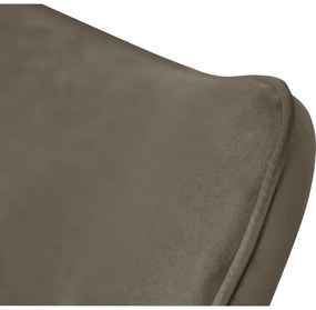 Világosbarna bársony fotel Niko – Ropez