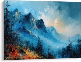 Kép - Hegyek festése (70x50 cm)