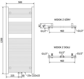 Mexen Pluton, elektromos fűtőelem 1200x500 mm + fűtőrúd 600 W, fehér, W106-1200-500-2600-20