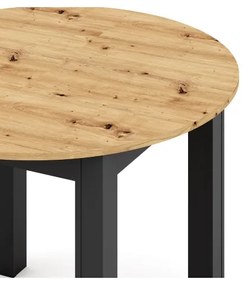 Bővíthető étkezőasztal WILY artisan tölgy/fekete