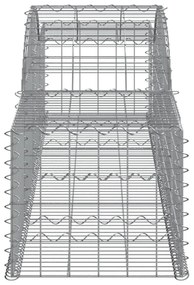 10 db íves horganyzott vas gabion kosár 300x50x40/60 cm