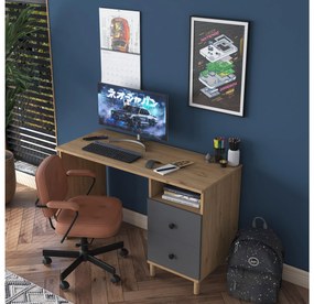 PC asztal Sikine 3 (dió + antracit) . 1094989