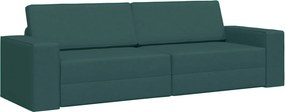vidaXL Kanapéágy 200cm Sötétzöld szövet