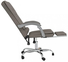 vidaXL tópszínű szövet dönthető irodai masszázsfotel