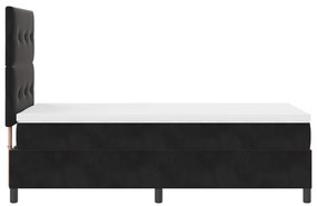 Boxspring Ágy Matraccal Fekete 90x200 cm Bársonyos