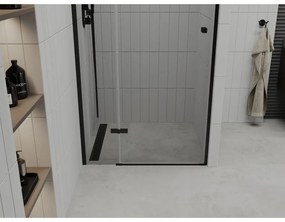 Mexen ROMA zuhany nyíló ajtó zuhanykabinhoz 90 cm, fekete-átlátszó, 854-090-000-70-00