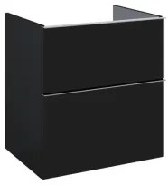 AREZZO design MONTEREY 60 cm-es alsószekrény 2 fiókkal Matt fekete színben, szifonkivágás nélkül