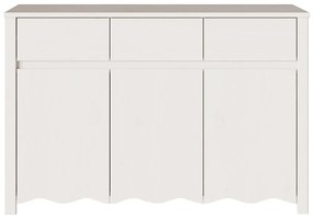 Oldalszekrény &quot;DRAMMEN&quot; Fehér 114x43x75,5 cm Tömbfa Fenyő