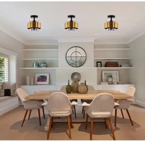 Felületre szerelhető csillár SPIEGA 1xE27/60W/230V arany/fekete