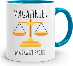 Kék Bögre A Raktárosnak Mindig Igaza Van A fényképes nyomtatással