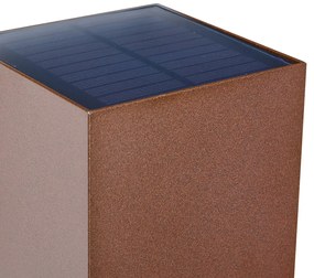 Kültéri fali lámpa rozsdabarna színben, LED-del, IP65, szolár - Charlene