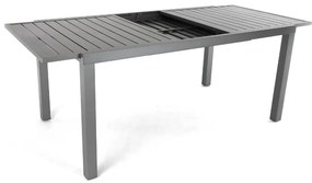 Mirolo kerti asztal, 160–240 × 89 cm, fekete