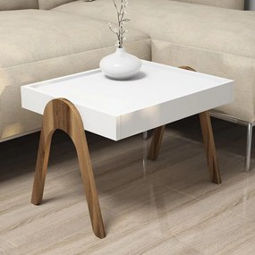 Dohányzóasztal (3 részes) Roma - Walnut, White