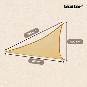 Rana napvitorla háromszög alakú 4x4x4 m bézs