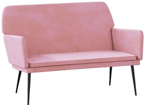 rózsaszín bársonypad 108x79x79 cm