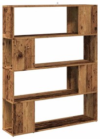 antik fa színű térelválasztó könyvszekrény 100x24x124,5 cm