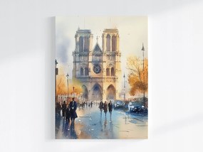 Poszter Építészet Város Párizs Notre Dame Székesegyház 75x100