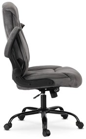 Fotel Obrotowy COMFORT Szary Welurowy