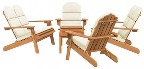 5 részes tömör akácfa kerti Adirondack ülőgarnitúra