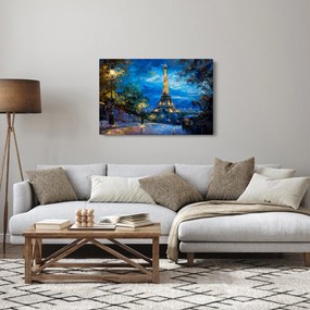Kép - Olajfestmény az Eiffel-toronyról (90x60 cm)