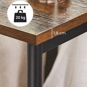Éjjeliszekrények, oldalsó asztal szett 2 db-os vintage barna-fekete