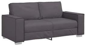 Kétfős kanapé Szürke 140 cm Műbőr