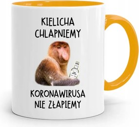 Bögre Sárga Hordozó Janusz Kehely Fröccsenő, fényképes nyomott mintával