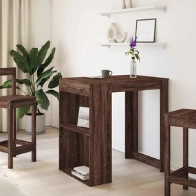 barna tölgy színű szerelt fa bárasztal 102 x 70 x 103,5 cm