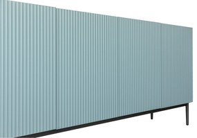 Nicole 200 cm komód - zsálya MDF / fekete lábak