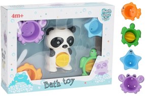 Panda fürdőjáték készlet, 5 db, 4 hónapos kortól