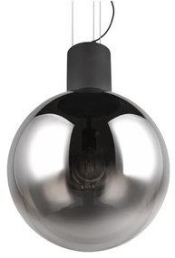 Fekete LED függőlámpa üveg búrával ø 50 cm Cipallone – CINQUE