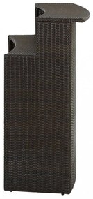barna polyrattan kerti bárasztal 120 x 55 x 110 cm