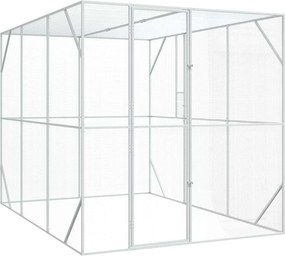 vidaXL Madár kalitka Antracit 210 x 304 x 213 cm Horganyzott acél