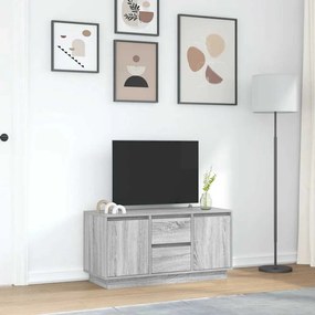 szürke sonoma színű TV-szekrény LED-lámpákkal 100x41x50 cm