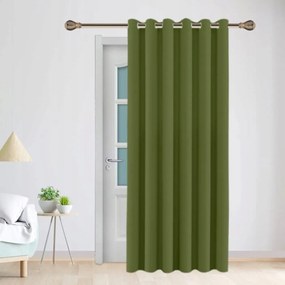 Sötétítő függöny kerekek 132 x 214 cm 1 db olívazöld