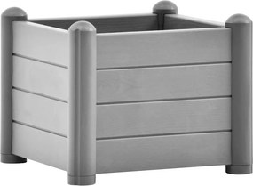 vidaXL kőszürke kerti PP magaságyás 43 x 43 x 35 cm
