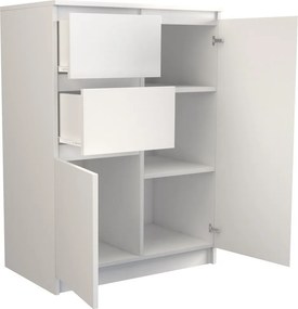2D2S fiókos szekrény, fehér
