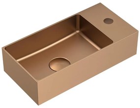 Sapho - Függesztett mosdó AURUM 36,5x18 cm matt rézszínű