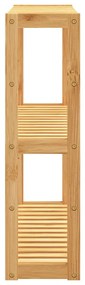 bambusz 3 szintes falra szerelhető fürdőszobapolc 60x15x54 cm