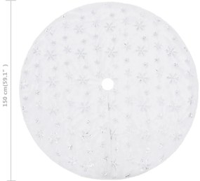 luxus karácsonyfa szoknya fehér műszőrme 150 cm