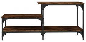 füstös tölgy színű szerelt fa dohányzóasztal 100 x 50,5 x 45 cm