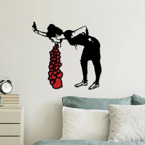 Banksy fém fali dekoráció, 63×61 cm