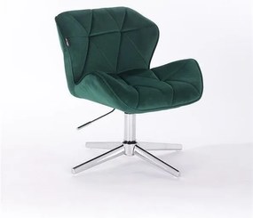 HR111CROSS Sötétzöld modern velúr szék