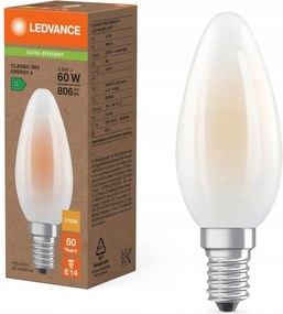 Led izzó Gyertya E14 B35 3.8W 60W 806lm 2700K Meleg 330° Ledvance