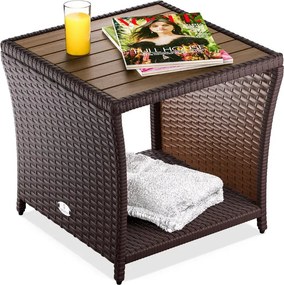 Deuba Rattan asztalka 40x45x45 cm - barna