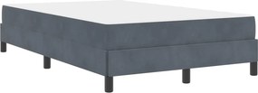 vidaXL Boxrugós ágy matracmal Sötétszürke 120 x 190 cm szövet