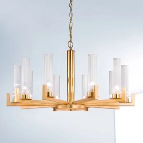 Kolarz 6009.81030 - Csillár láncon RAGGIO 10xE14/25W/230V 24K arany